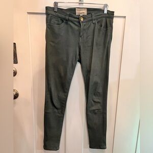Current/Elliott skinny low rise lamb skin ankle pants